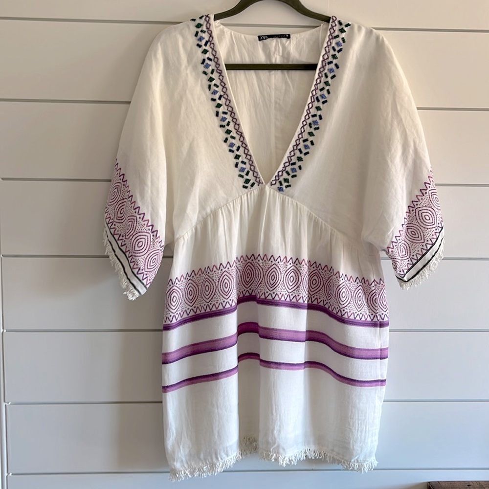 Zara Tunic Embroidered Beaded Dress